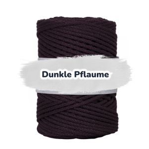 Baumwollkordel 5mm - ohne Kern -100 m - Dunkle Pflaume (395)