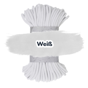 Baumwollkordel 7mm - 50 m - Weiß (000)