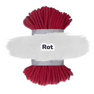 Baumwollkordel 7mm - 50 m - Rot (370)