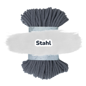 Baumwollkordel 7mm - 50 m - Stahl (140)