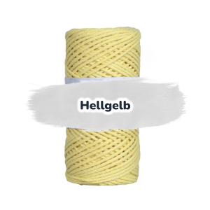 Baumwollkordel 2mm - Baumwollkern- 100 m - Leuchtendes Gelb (250)