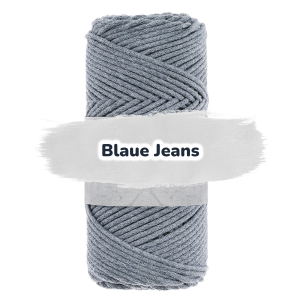 Baumwollkordel 2mm - Baumwollkern- 100 m - Blue Jeans (815)
