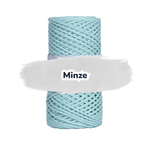 Baumwollkordel 2mm - Baumwollkern- 100 m - Minze (600)