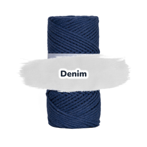 Baumwollkordel 2mm - Baumwollkern- 100 m - Jeans (800)