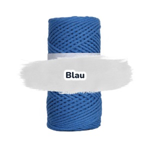 Baumwollkordel 2mm - Baumwollkern- 100 m - Blau (480)