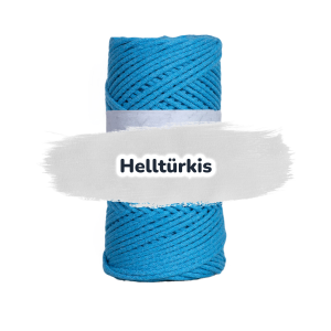 Baumwollkordel 2mm - Baumwollkern- 100 m - Helles Türkis (410)