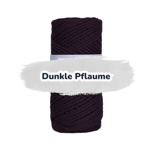 Baumwollkordel 2mm - Baumwollkern- 100 m - Dunkle Pflaume (395)