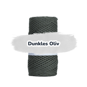 Baumwollkordel 2mm - Baumwollkern- 100 m - Dunkel-Oliv (670)