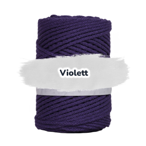 Baumwollkordel 5mm - Baumwollkern -100 m - Violett (550)