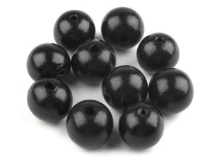 Holzperle Ø25 mm - schwarz- 1 Stück