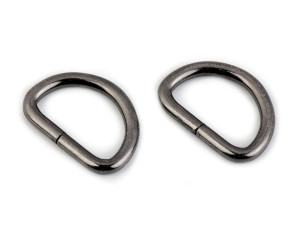Metall-Halbring 25 mm - Nickel (1 Stück) - verschiedene Farben - Schwarzes Nickel