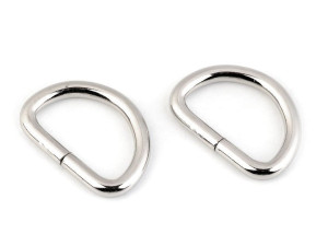 Metall-Halbring 25 mm - Nickel (1 Stück) - verschiedene Farben - Nickel
