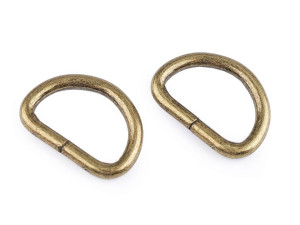 Metall-Halbring 25 mm - Nickel (1 Stück) - verschiedene Farben - Altmessing