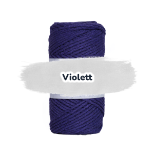 Baumwollkordel 2mm - Baumwollkern- 100 m - Violett (550)