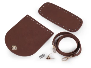 Bastelset für Handtaschen - Öko-Leder - braun