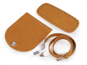 Bastelset für Handtaschen - Öko-Leder - senf
