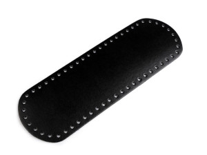 Boden für Taschen - Kunstleder - Maße 10x30 cm - verschiedene Farben - Schwarz