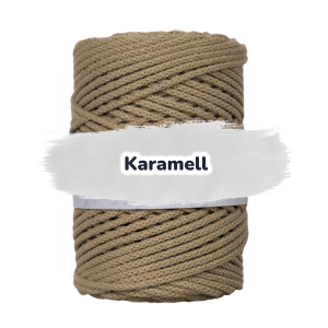 Baumwollkordel 5mm - ohne Kern -100 m - Karamell (705)