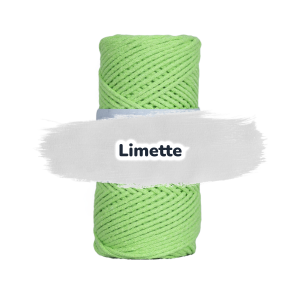 Baumwollkordel 2mm - Baumwollkern- 100 m - Limette (128)