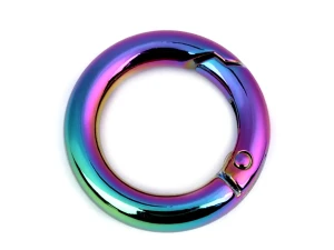 Karabinerhaken Ring - Durchmesser 18mm - Regenbogen