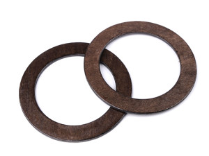 Holzgriffe für Taschen Ø13,5 cm - Dunkelbraun