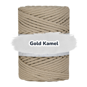 Baumwollkordel 5mm - Baumwollkern -100 m - Gold Camel (720)