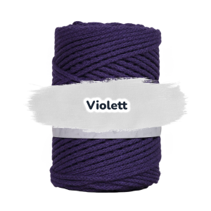 Baumwollkordel 5mm - ohne Kern -100 m - Violett (550)