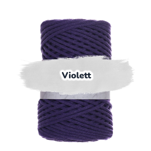 Baumwollkordel 3mm - Polyesterkern -100 m - Violett (550)