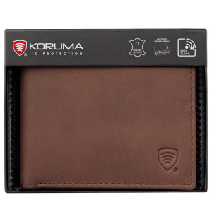 Peněženka pro mládež s ochranou proti krádeži a RFID (hnědá) -