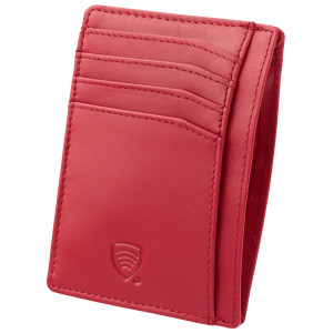 Kožené pouzdro na karty RFID pro bundu (červené) - KUK-63XLTPR