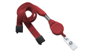 Široká 16mm bezpečnostní šňůrka na krk + yoyo přívěsek na klíče (červená) - KUK-103RED