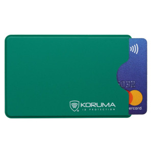 Plastové pouzdro s ochranou RFID na kreditní kartu (zelené) -
