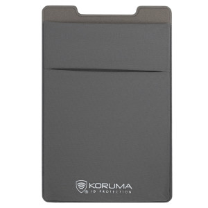 Nalepovací pouzdro na karty z lycry (šedé) - ,  - Koruma®