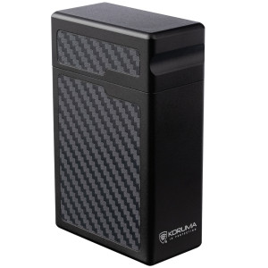 Hliníkové pouzdro na klíče od auta Keyless (černé, karbon) - KUK-145CBL