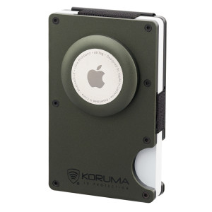 Hliníkové pouzdro na karty s držákem AirTag od Apple (zelené) - ,  - Koruma®