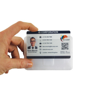 Etui na identyfikator - przezroczyste, na jedną kartę, poziome