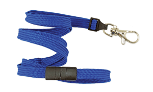 Lănțișor de insignă reglabil și sigur de 10 mm + cârlig de prindere KRAB (albastru)