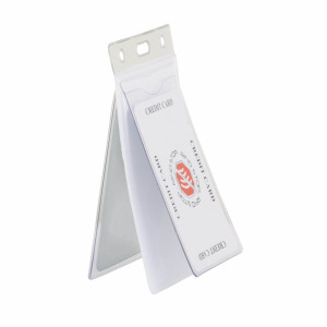 Carcasă pentru ecuson din folie de PVC cu ecran RFID integrat