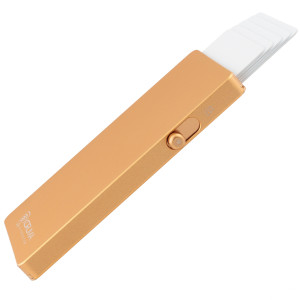 Portofel metalic cu carduri extensibile și protecție RFID (auriu)