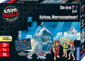 Krimi-Puzzle: Die drei ??? Kids - Achtung, Meeresungeheuer! Brettspiel ab 7 Jahren