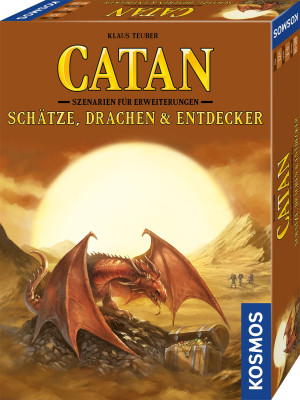 CATAN - Szenarien für Erweiterungen - Schätze, Drachen & Entdecker Brettspiel ab 12 Jahren, für 3-4 Spieler