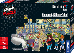 Krimi-Puzzle: Die drei ??? Kids - Vorsicht, Glibberfalle! Brettspiel ab 7 Jahren, für 1-1 Spieler