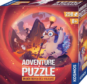 Adventure Puzzle: In den Tiefen des Vulkans Brettspiel ab 8 Jahren, für 1-3 Spieler