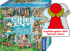 Cities Brettspiel ab 10 Jahren, für 2-4 Spieler