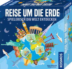 Reise um die Erde Brettspiel ab 8 Jahren, für 2-4 Spieler