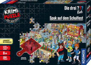 Krimi Puzzle: Die drei ??? Kids - Spuk auf dem Schulfest Brettspiel ab 8 Jahren, für 1 Spieler