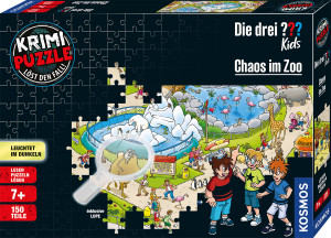 Krimi Puzzle: Die drei ??? Kids - Chaos im Zoo Brettspiel ab 7 Jahren, für 1 Spieler