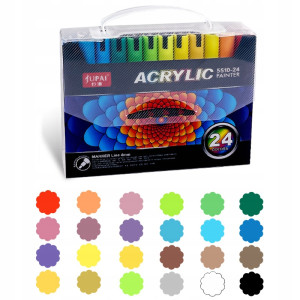 Markery akrylowe wielokolorowy 24 szt Wodoodporny Marker Akrylowe Jupai