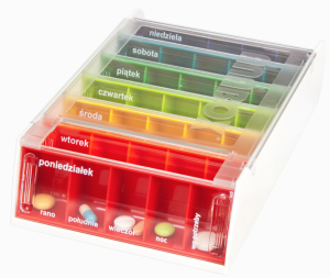 Pudełko pojemnik na tabletki leki ORGANIZER anabox tydzień