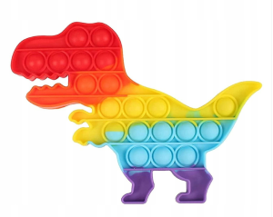 Mata sensoryczna antystresowa POP IT bąbelkowa dinozaur